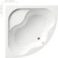 Ravak Vasca angolare Gentiana, dimensioni 150x150 cm, modello CG01000000