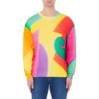 Moschino Projection Print Wool Pullover Multicolor Taglia: 50 | Maglie a manica lunga Outlet | Uomo