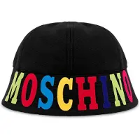 Moschino Multicolor Logo Canvas Hat Black Taglia: L | Cappelli Outlet | Uomo | Nero