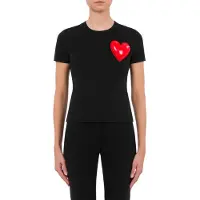 Moschino Inflatable Heart Organic Jersey T-shirt Black Taglia: 38 | Maglie Sportivi Outlet | Donna | Nero