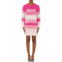 Moschino Degradé Wool Blend Dress Pink Taglia: S | Abiti Mini Outlet | Donna | Rosa