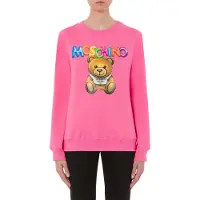 Moschino Teddy Bear Inflatable Organic Cotton Sweatshirt Pink Taglia: 36 | Maglie a manica lunga Outlet | Donna | Rosa