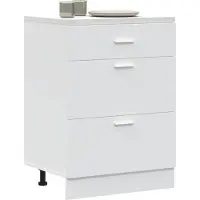 vidaXL Base da cucina Lyon in legno bianco