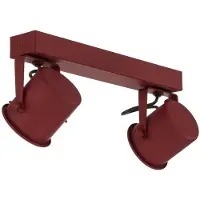 Argon Faretto da soffitto Canico, a due luci, rosso