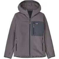 Patagonia Kid's R2 Techface Hoody Giacca in pile Bambini (L, grigio)