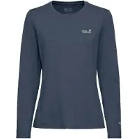 Jack Wolfskin Women's Trail L/S Maglia funzionale Donna (M, blu)