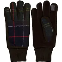Barbour per uomo. MGL0144 Guanti verdi Hackney Tartan (S), Casual, Verde, Poliestere
