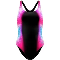 Speedo Women's Print Medalist Swimsuit Costume intero Donna (42, blu)