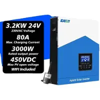 OEM Inverter ibrido, uscita a onda sinusoidale pura, gestione intelligente della batteria, 3.2KW 24V WIFI