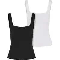 Urban Classics Top nero / bianco