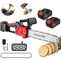 OEM Troncatrice a catena elettrica, motore brushless da 1500W, ricarica rapida, batteria EU-2, connettore singolo, lama da 12 pollici, colore rosso