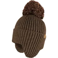 Maximo Kids' Mini Beanie with Pom-pom Berretto Bambini (49-51 cm, marrone)