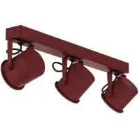 Argon Faretto da soffitto Canico, a 3 luci, rosso