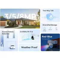 IMOU Talos IPC-S7MP-8V0S, telecamera IP 8MP 4K con Wi-Fi 6, grado di protezione IP65