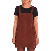 Volcom - Vestito in cotone - Power Chord Dress Tobacco Brown per Donne in Cotone - Taglia M - Marrone
