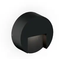 Wever & Ducre Applique da esterni LED Reto Round 0,8 nero opaco