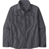 Patagonia Point Reyes Canvas Shirt Camicia Uomo (L, grigio/blu)