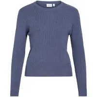 Vila Vicomfy Scollo Rotondo Pullover A Maglia