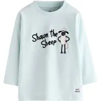 Next Maglietta 'Shaun The Sheep' blu pastello / verde erba / nero / bianco
