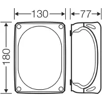 Hensel 5 pezzi Scatola di derivazione senza tre pareti senza preliminare - Scatola piatta 180x130mm KF 1000 C