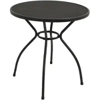 Degamo tavolo da giardino tavolo da bistrot tavolo da balcone CLASSIC 70cm rotondo, acciaio + lamiera stirata antracite