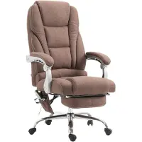 TPFLiving Sedia da ufficio Pacira in tessuto con funzione massaggio, color crema