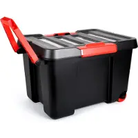 Eda Plastiques EDA 010175 EDA Contenitore STOCK'R, 120 litri, nero