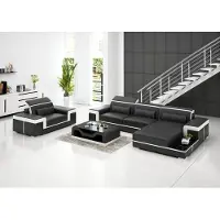 AEA Divano angolare, set divano, imbottitura, divano angolare, poltrona, soggiorno, forma a L, pelle, arancione