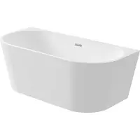 CARUNO Vasca da bagno autoportante in acrilico a parete 150 cm