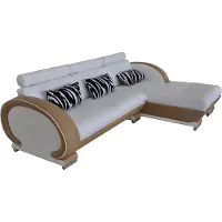 AEA Divano angolare in pelle con porta USB, set per angolo soggiorno, design a forma di L, imbottitura