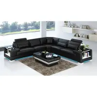 AEA Ledersofa Couch Wohnlandschaft Ecksofa Eck Garnitur Design Modern Sofa G8023B