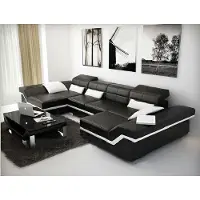 AEA XXL Ledersofa mit USB Ecksofa Wohnlandschaft Big Couch Ledergarnitur Polster