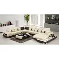 AEA Leder U-Form Wohnlandschaft Couch Big XXL Sofa Polster Ecke Garnitur Eck Senden
