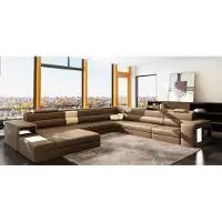 AEA Ledersofa Couch Wohnlandschaft Ecksofa Sessel Set Garnitur Modern Sofa G8014E