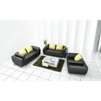 AEA Ledersofa Couch Wohnlandschaft 3+2+1 Sitzer Garnitur Design Modern Sofa F_3014D