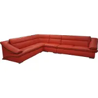 AEA Divano angolare di design della zona giorno in pelle Set di divani moderni angolari rosso USB + LED