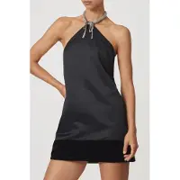 Reiss Embellished Necklace Mini Dress Black Taglia: 18 | Abiti Mini Outlet | Donna | Nero