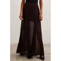 Reiss Sheer Maxi Skirt Chocolate Brown Taglia: 10 | Minigonne Outlet | Donna | Marrone
