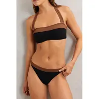 Reiss Contrast Trim Bikini Bottom Black/tan Taglia: 6 | Bikini Outlet | Donna | Nero