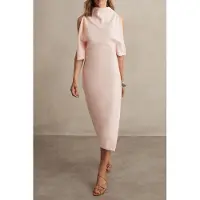 Reiss Cold Shoulder Midi Dress Pale Pink Taglia: 12 | Maxi abiti Outlet | Donna | Rosa