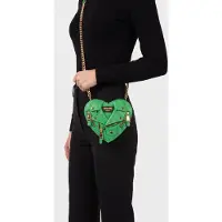 Moschino Heart Biker Bag In Nappa Leather Green Taglia: OS | Borse a tracolla Outlet | Donna | Verde