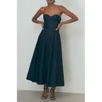 Reiss Structured Denim Dress Indigo Blue Taglia: 6 | Abiti Midi Outlet | Donna | Blu