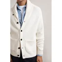 Reiss Ls Shawl Collar Ribbed Cardigan Winter White Taglia: XL | Cardigan Outlet | Uomo | Bianco