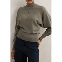 Reiss Funnel Neck Jumper Sage Green Taglia: XS | Maglie a manica lunga Outlet | Donna | Verde