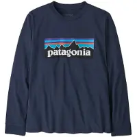 Patagonia Kid's L/S P-6 Logo T-Shirt Maglione Bambini (XS, blu)
