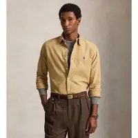 Ralph Lauren per uomo. 710805564525 Camicia Oxford tinta Custom Fit beige (L), Casual, Cotone, Manica lunga