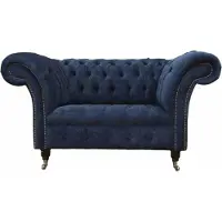 AEA Chesterfield Sofa 1,5 Sitzer Designer Couchen Couch Stoff Polster Textil