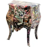 Casa Padrino Cassettone barocco Comic Design 63 cm x H 75 cm Mod3 - Pezzo unico realizzato a mano - Edizione limitata