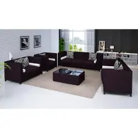 AEA Sofagarnitur Ledersofa Sofa Couchen Sitzer Set Sofa Polster Couch 4tlg Sessel