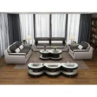 AEA Designer Sofa Ledersofa Sofagarnitur 321 Sitzer Modernes Sofa Wohnlandschaft